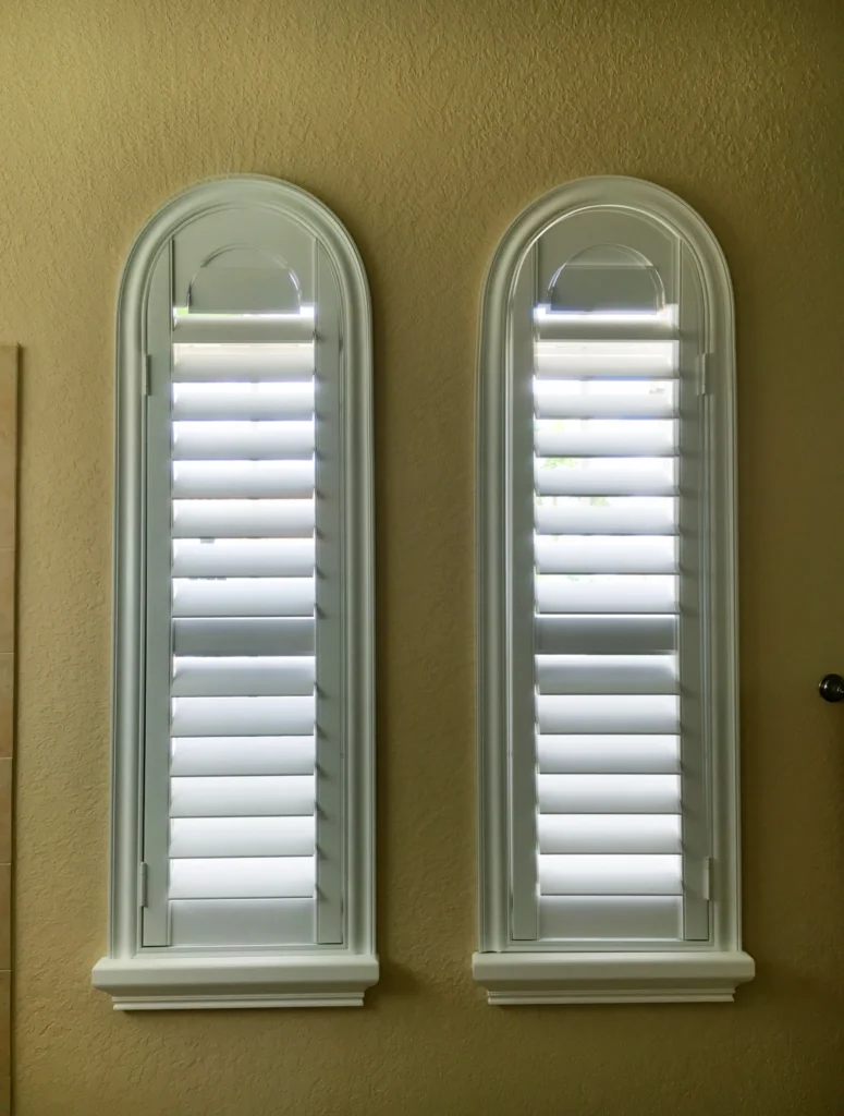 arched elongated window shutters