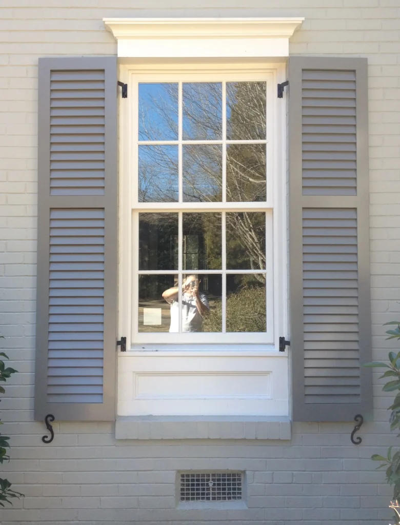 gray exterior shutters