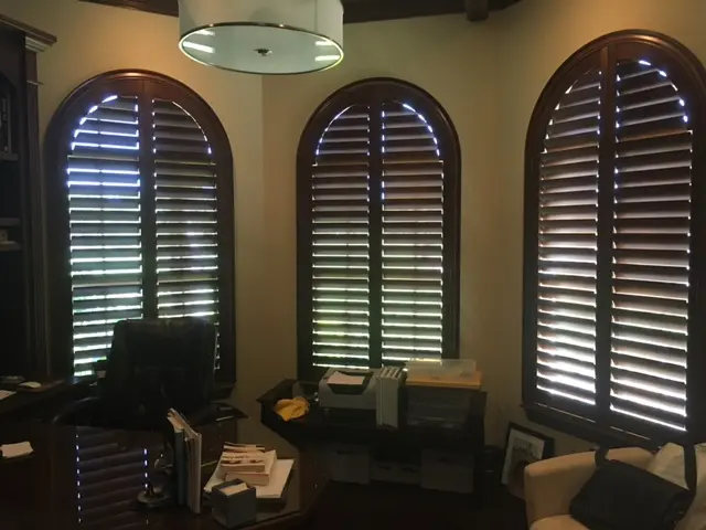 atlantic wood window shutters arched
