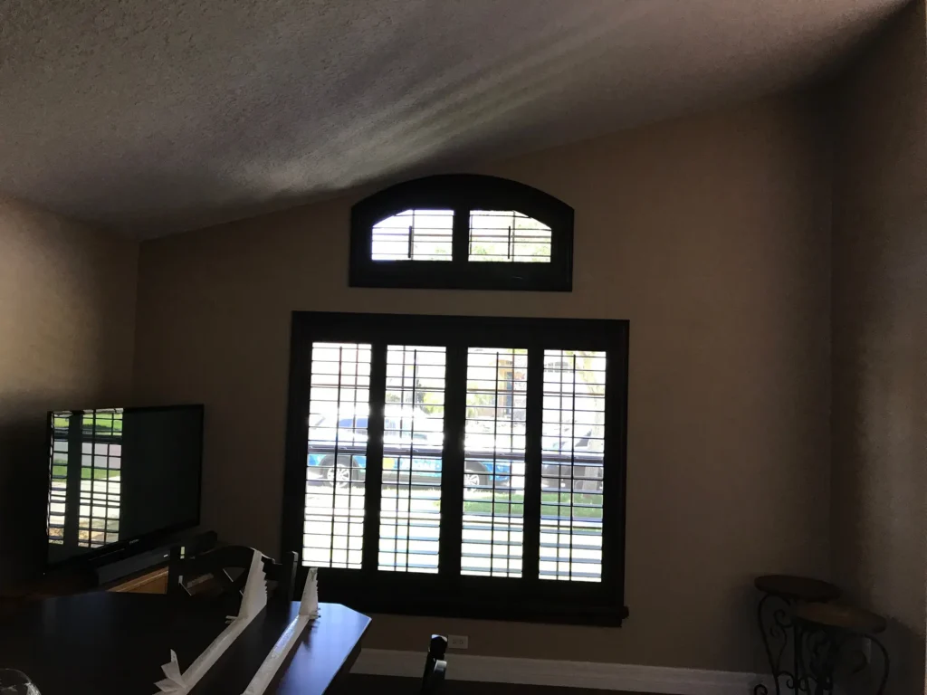 black window treatments in Tampa, FL