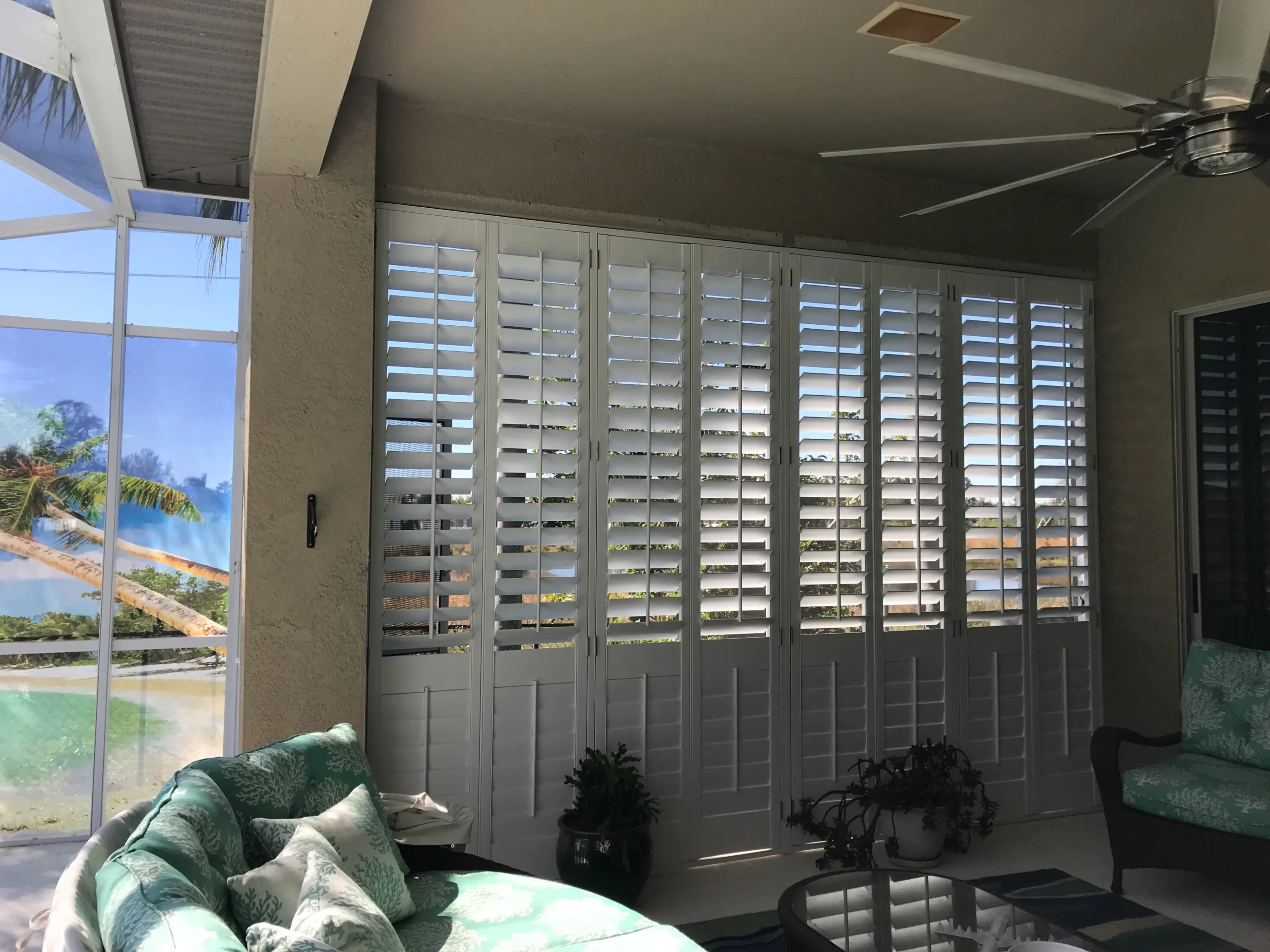 gray window shutters in Tampa, FL