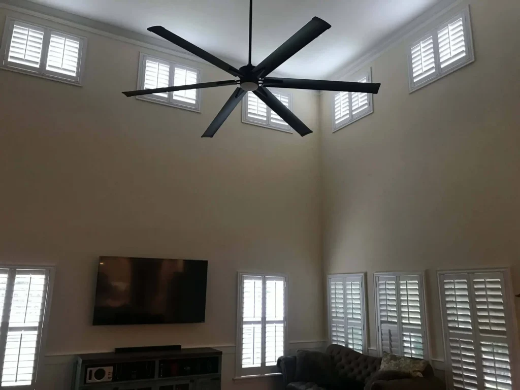 islander pvc series shutters in a room